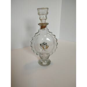 Vintage Frances Harriet Bubble Bath Glass Decanter with Lid 1960s MCM Retro